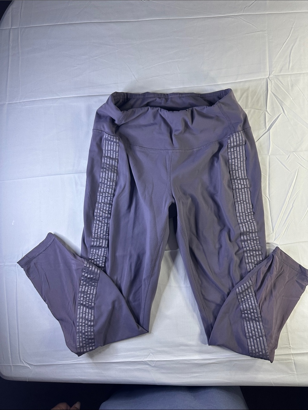 Active Life Lavender Performance High-Waist Leggings with Reflective Side Panels